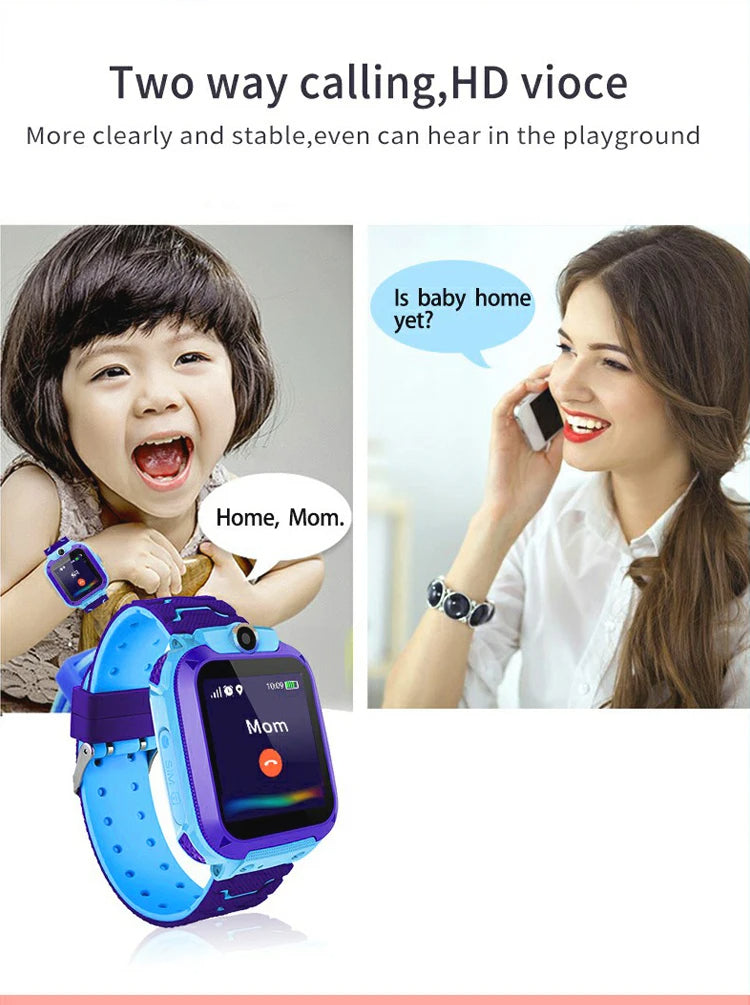 Q12 Kids Smart Watch With Sim Card Call IP67 Waterproof Sos Camera Smartwatch Phone GPS Tracker Watch for Children