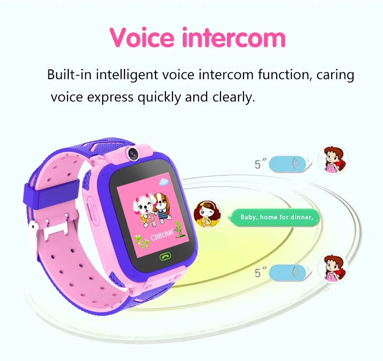 Q12 Kids Smart Watch With Sim Card Call IP67 Waterproof Sos Camera Smartwatch Phone GPS Tracker Watch for Children