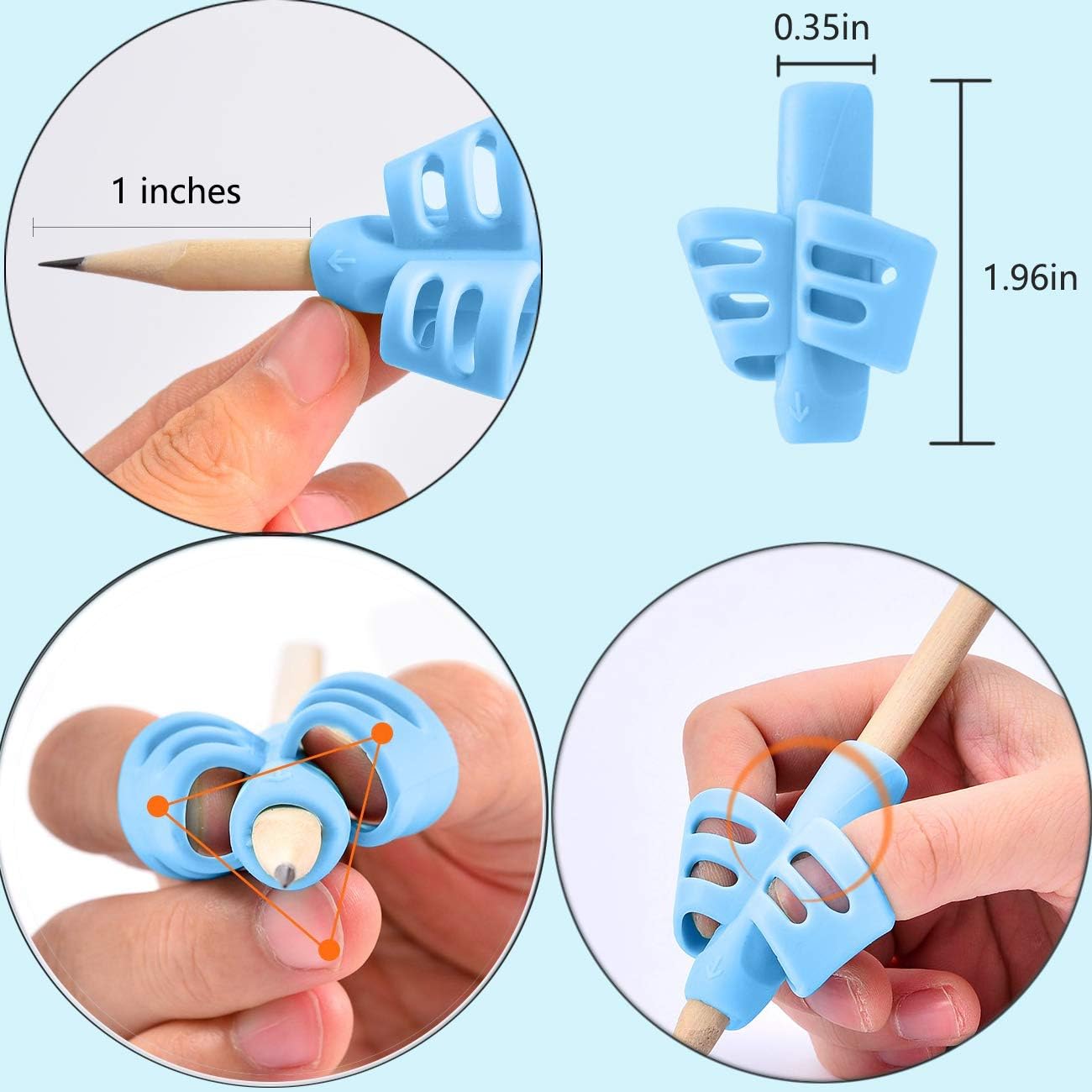 3Pc Kids Silicon Pencil Holder