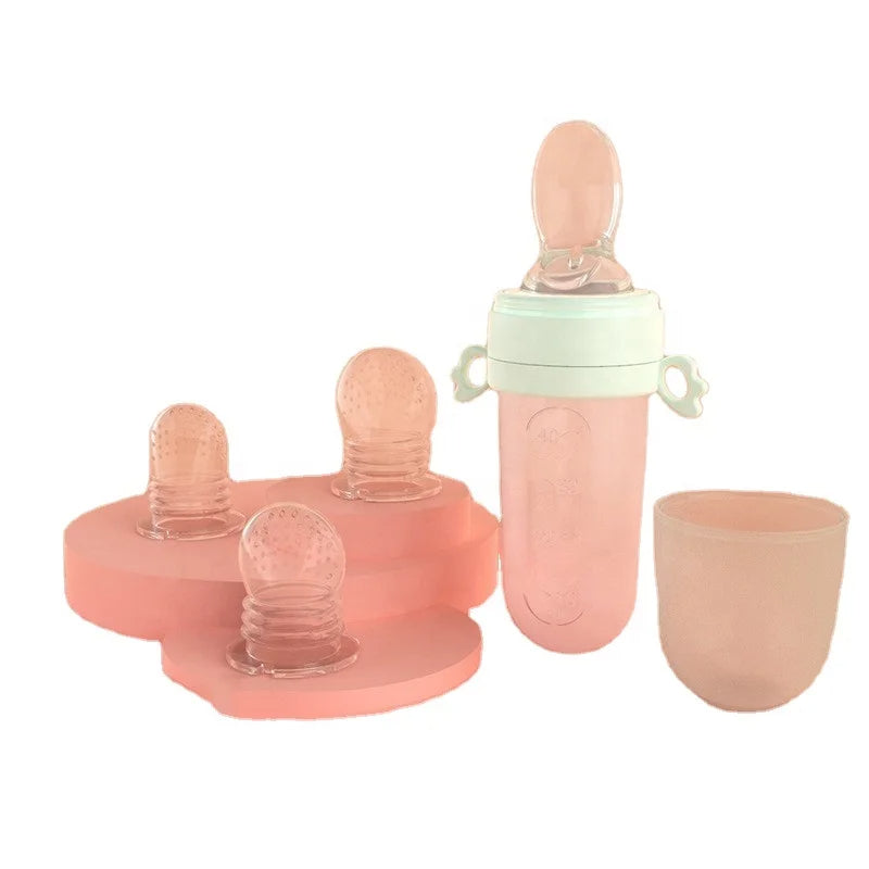 5 in 1 Baby feeding bottle+ Feeding Spoon+ 3 Fruit Feeders