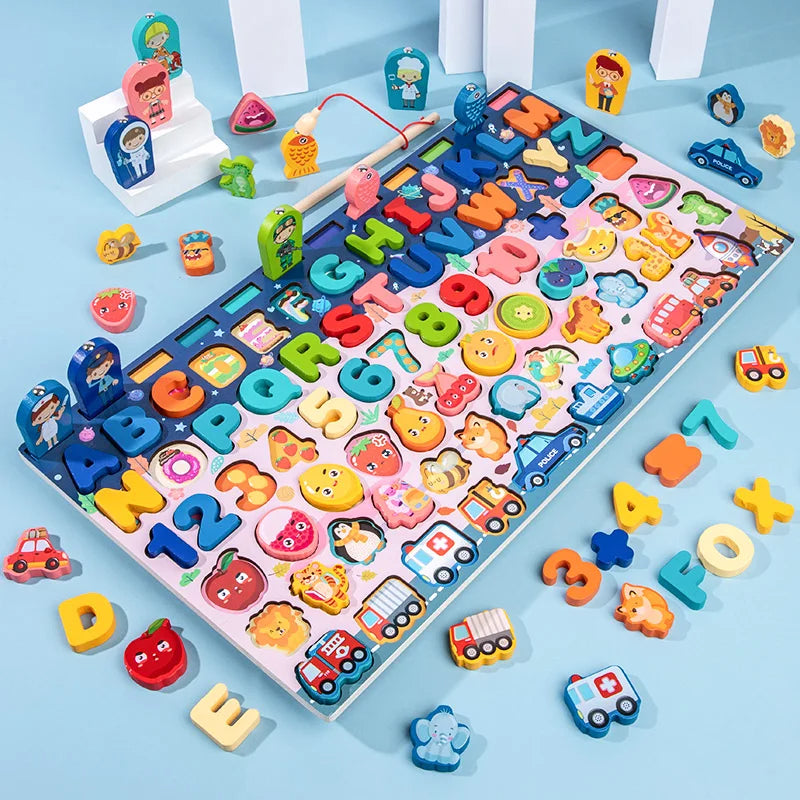 8in1 Montessori Wooden Puzzle