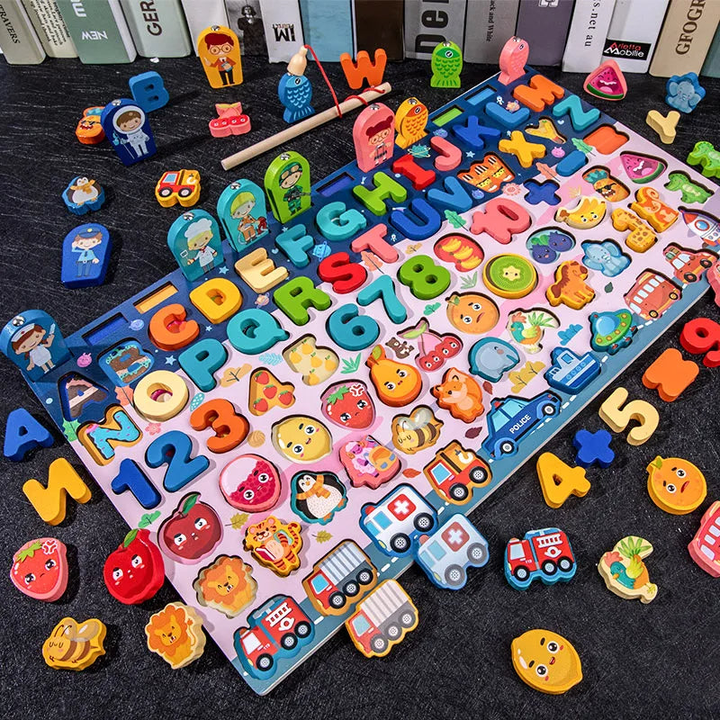 8in1 Montessori Wooden Puzzle