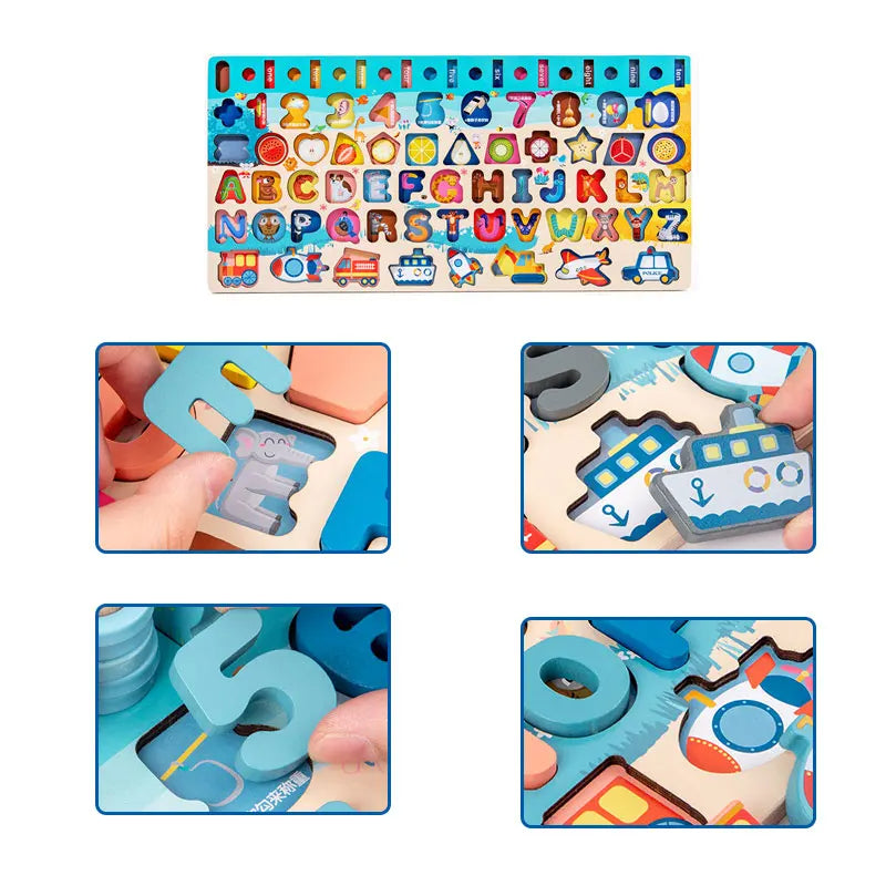 7 in 1 Montessori Traffic Matching Board