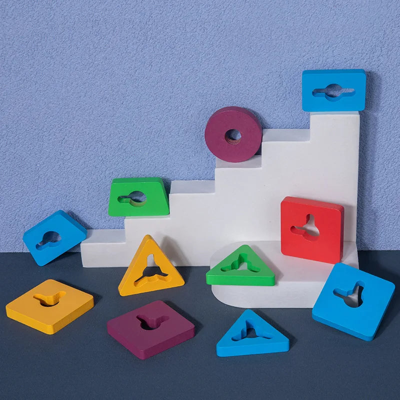 Wooden Column Activity Shape Sorter Set