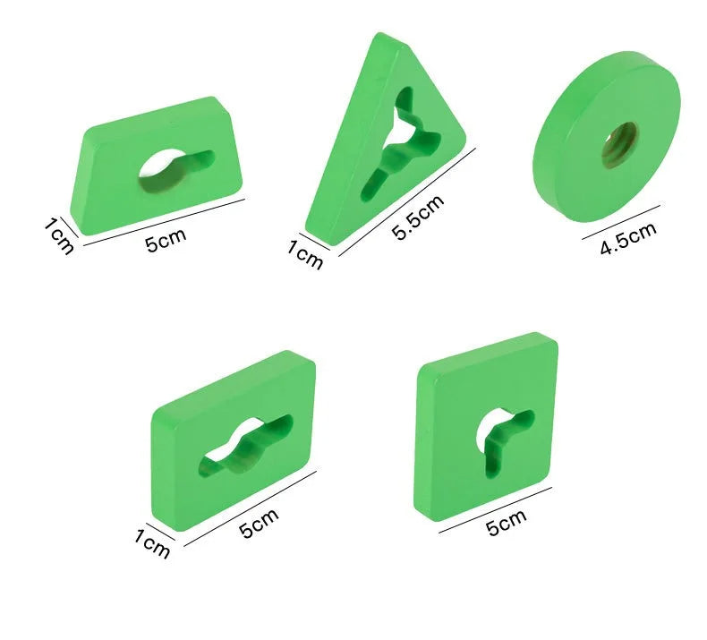 Wooden Column Activity Shape Sorter Set