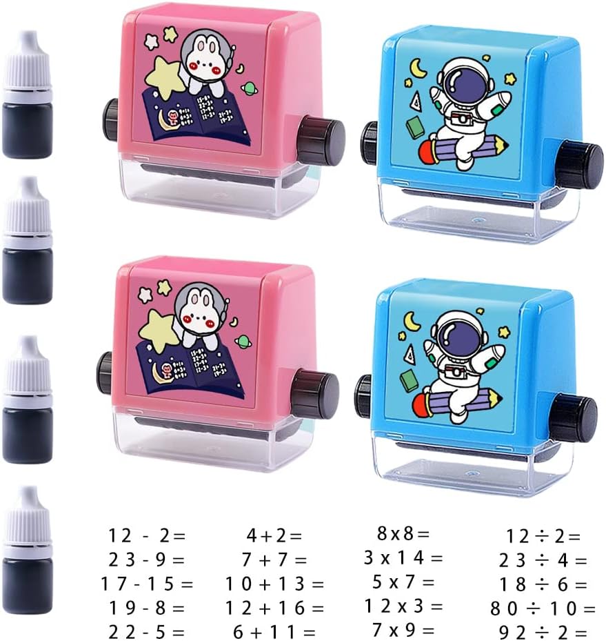 4pc Kids Maths Practice Roller Stamp