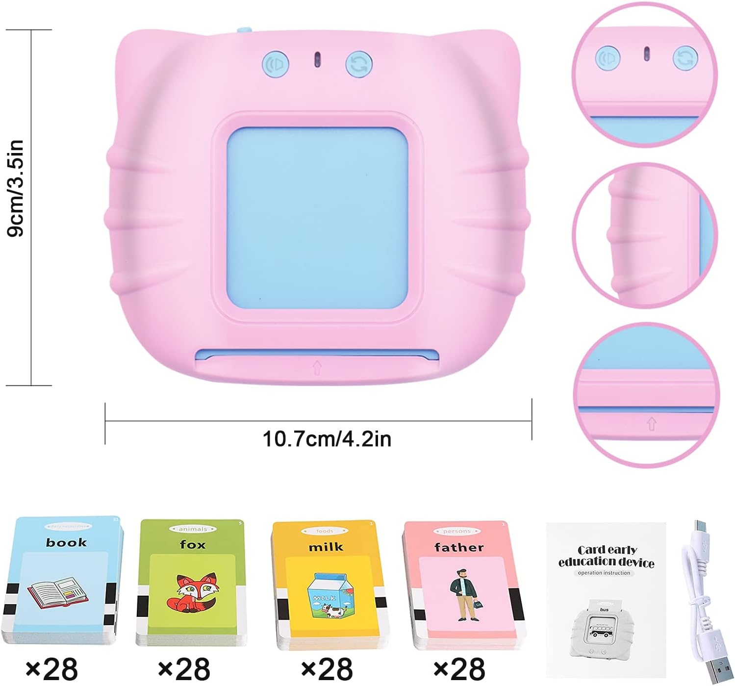 Rechargeable Kids Learning Flashcards