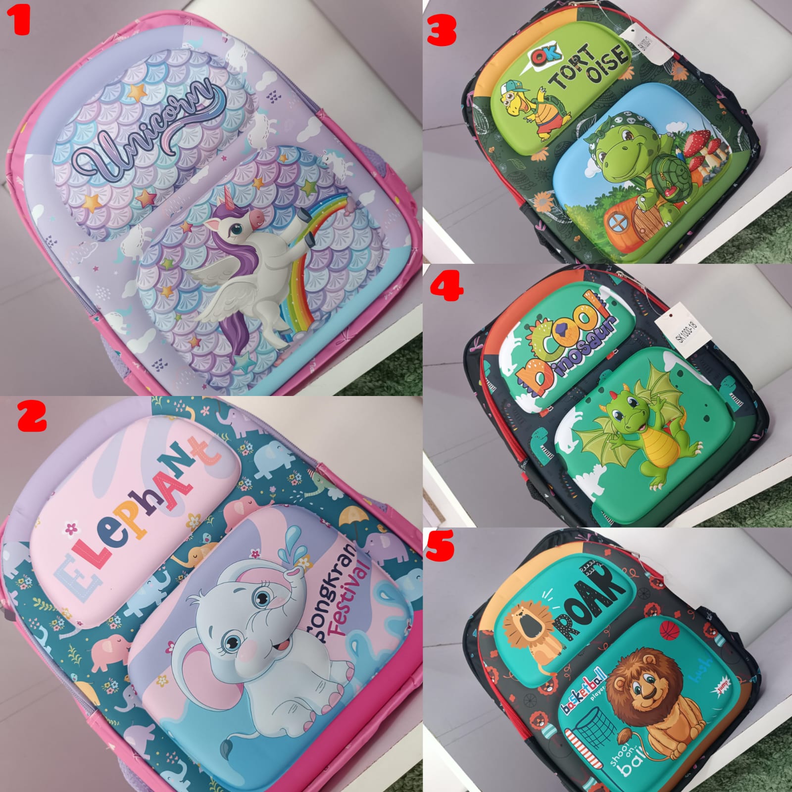 Cartoon Themed Kids Cute School Backpack